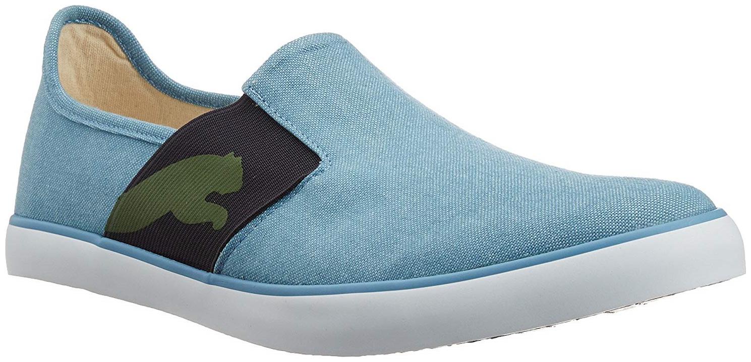 puma lazy slip on blue sneakers