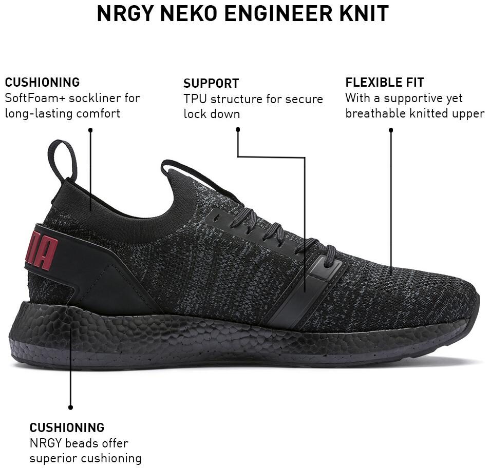 

Puma Men NRGY Neko Engineer Knit Running Shoes ( Black )