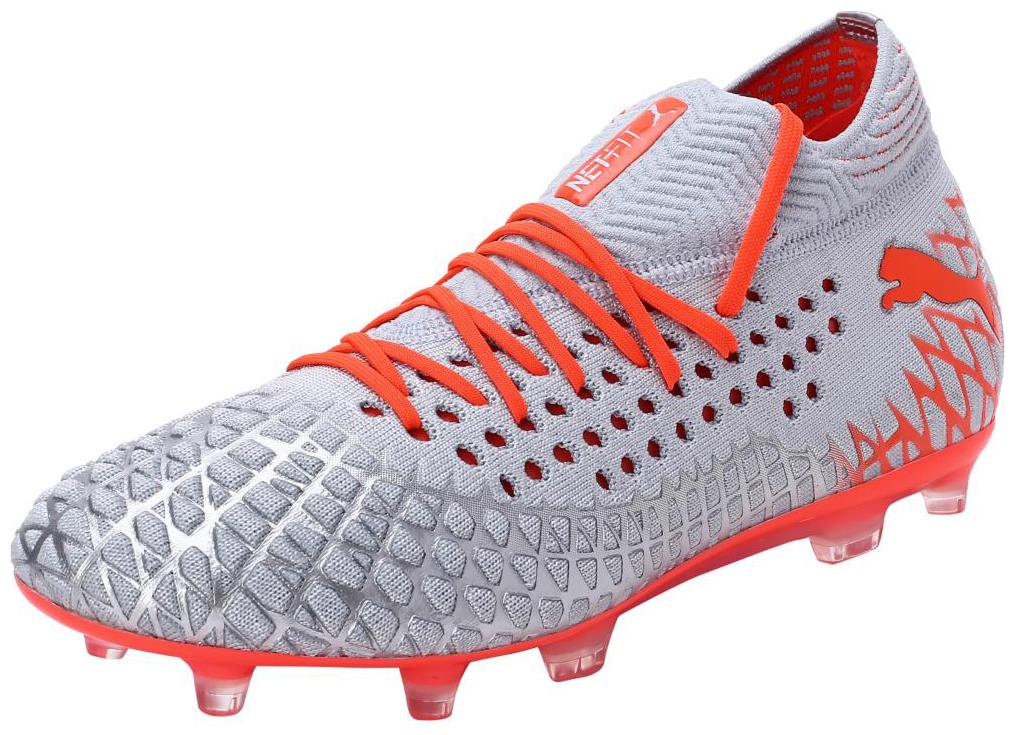 

Puma Men FUTURE 4 1 NETFIT FG AG Football Shoes ( Grey )