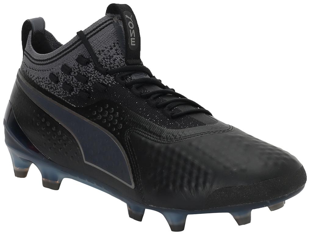 

PUMA Leather Low Ankle PUMA ONE 1 Lth FG AG Puma Black-Puma Bla Football Shoes For Men