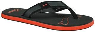 Puma Men's Breeze Ng Dp Puma Black;Dark Shadow and Orange Flip Flops Thong Flipflops