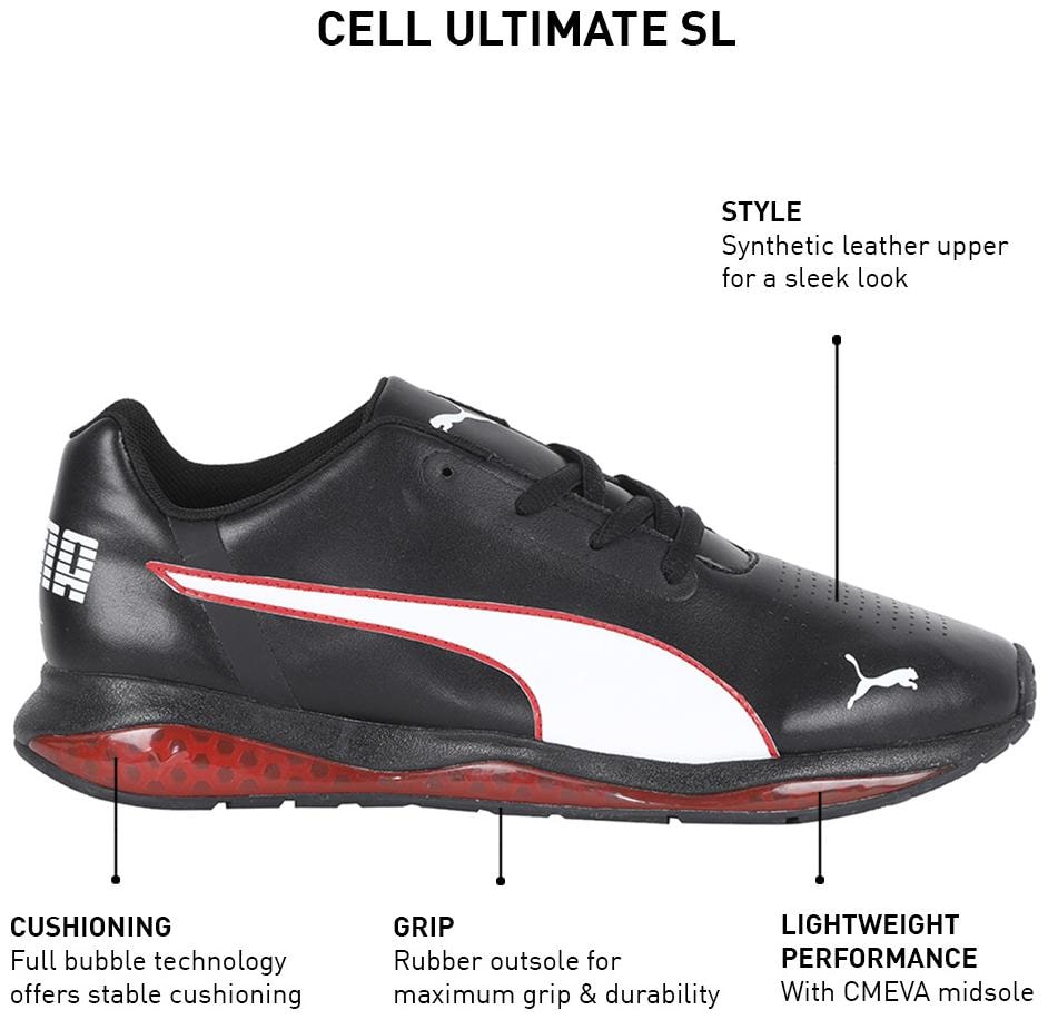 

Puma Men s Cell Ultimate SL Black Walking Shoes