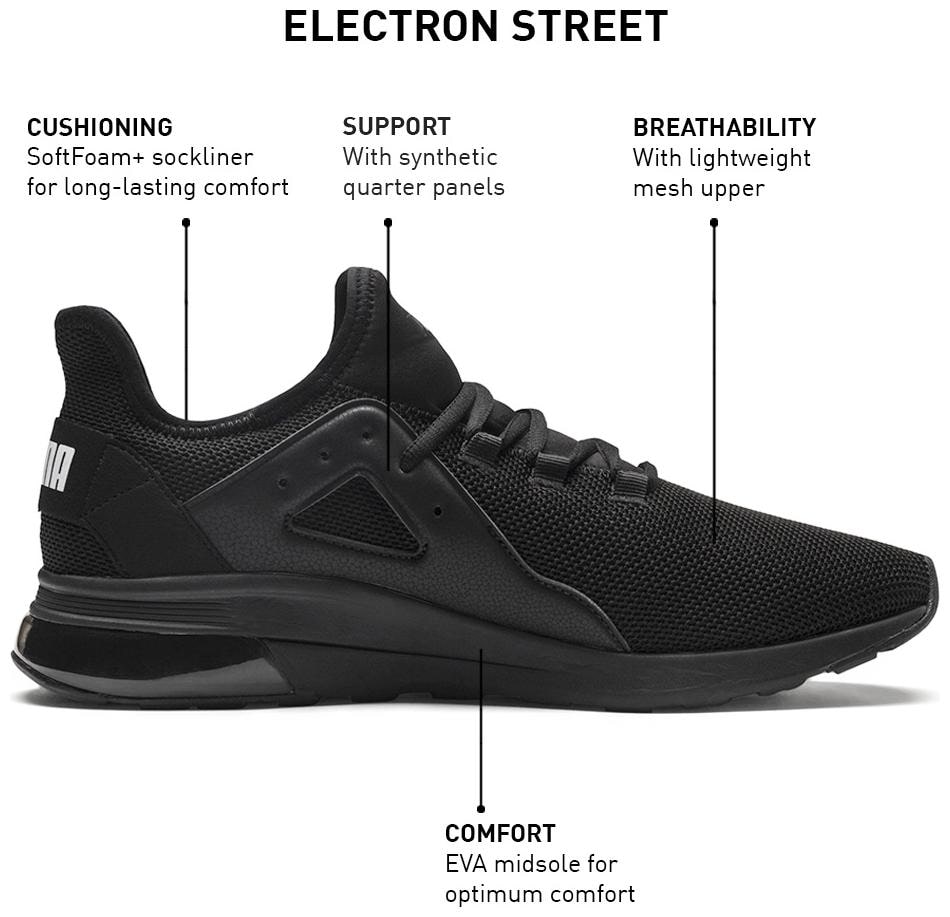 

Puma Men s Electron Street Black Sport Shoes