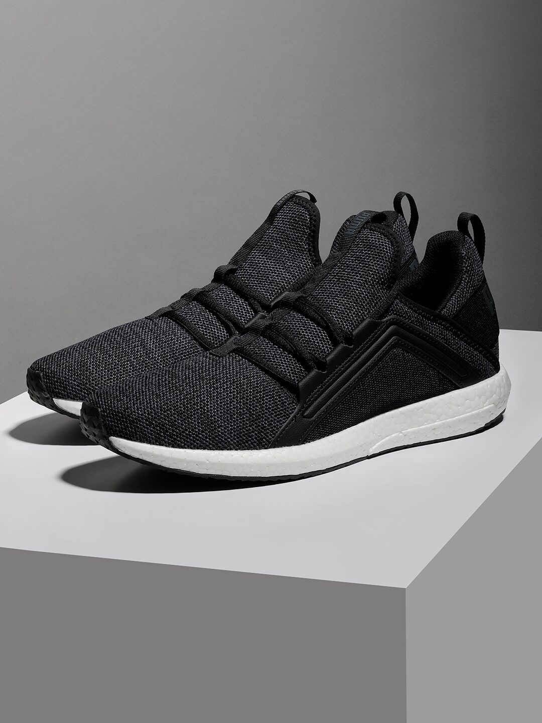 

Puma Men s Mega NRGY Knit Black Running Shoes