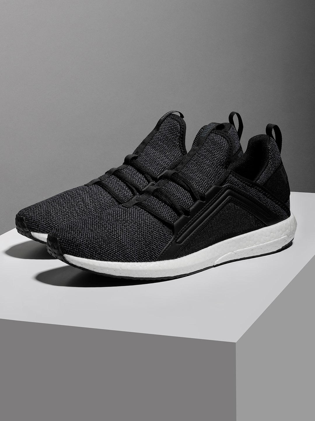 

Puma Men s Mega NRGY Knit Black Running Shoes