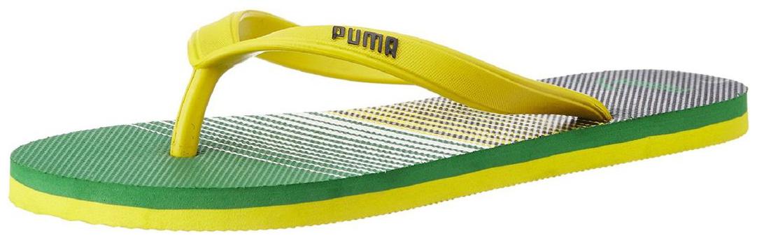 

Puma Men s SamDP Jelly Bean Black White and Blazing Yellow Flip Flops Thong Sandals - 8 UK India (42 EU)
