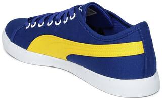 Puma Men's Titan CV DP Royal Blue and Yellow Sneakers