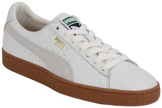 Puma Basket Classic Gum Deluxe Classic Sneakers Shoes For Men (White)