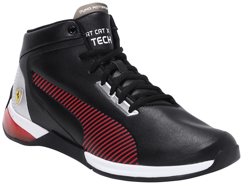

Puma Scuderia Ferrari Kart Cat-X Tech Mid Men s Motorsport Shoes Men Black Classic Sneakers - 306549