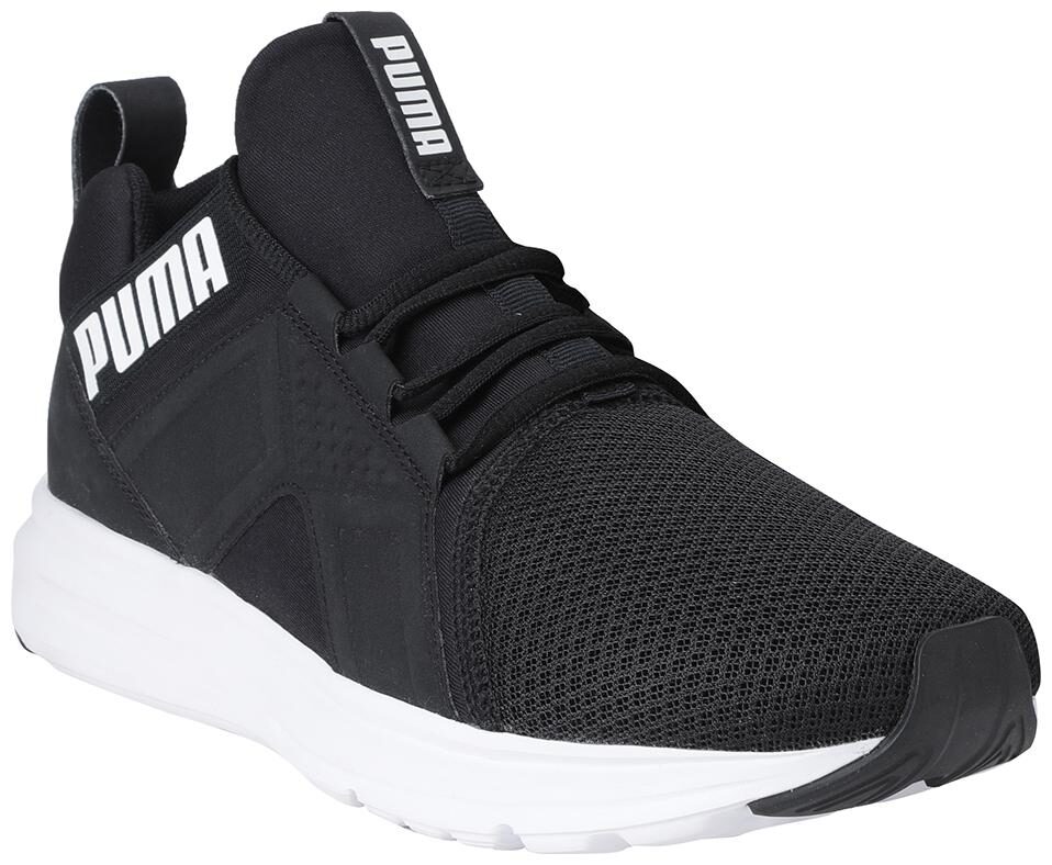 

PUMA Men Textile Fabric Textured Running Shoes Black