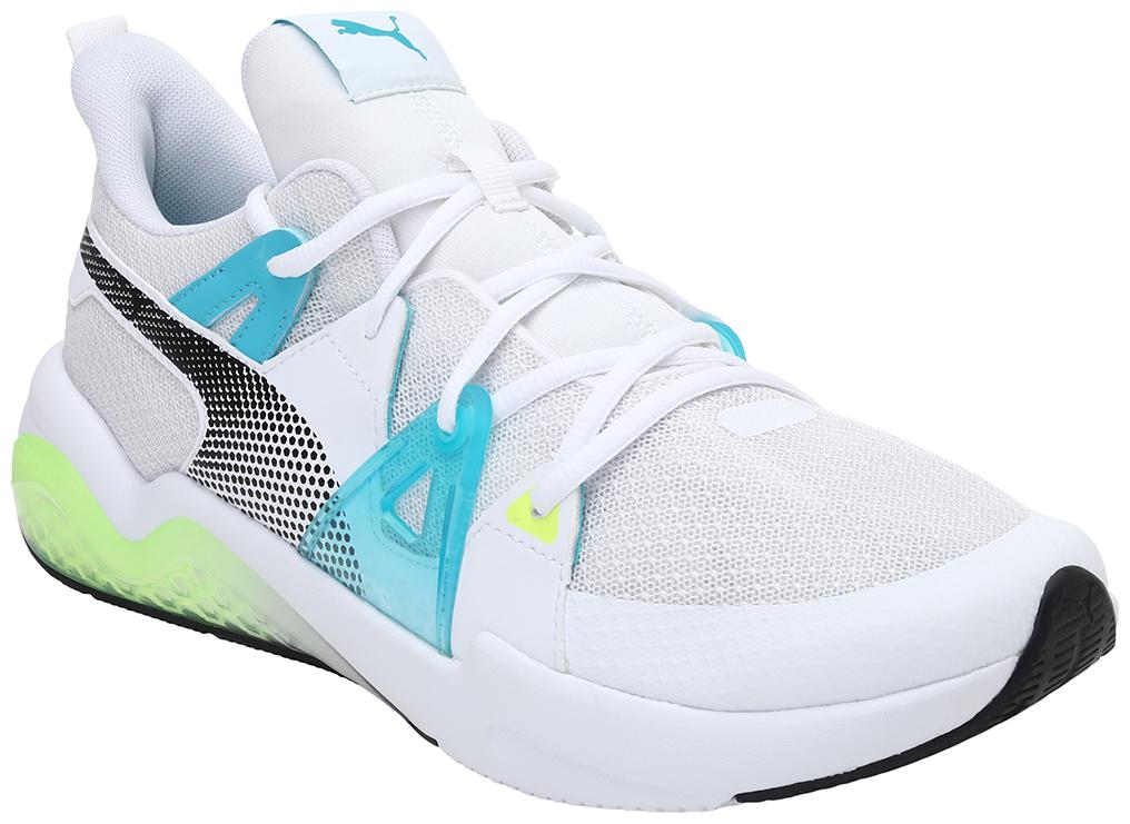 

PUMA Men Textile Fabric Textured Running Shoes White