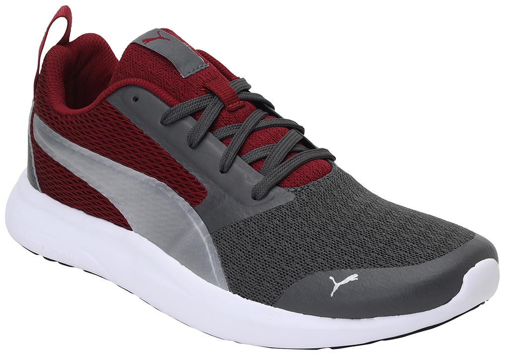 

PUMA Men Textile Fabric Textured Running Shoes Grey