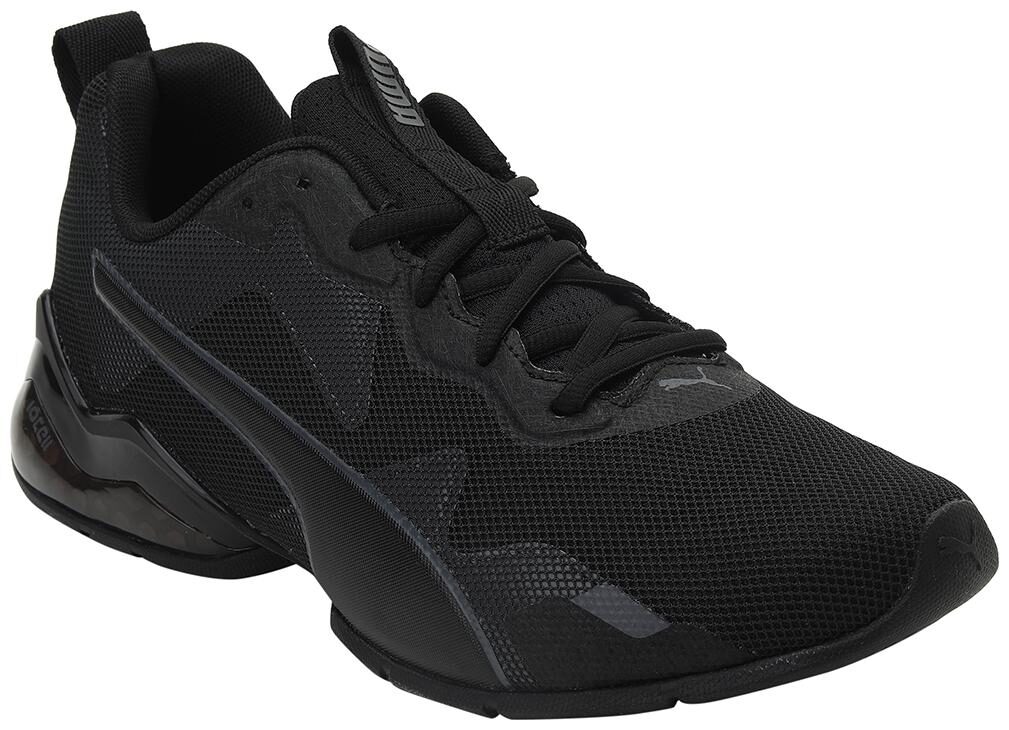 

PUMA Men Textile Fabric Textured Running Shoes Black