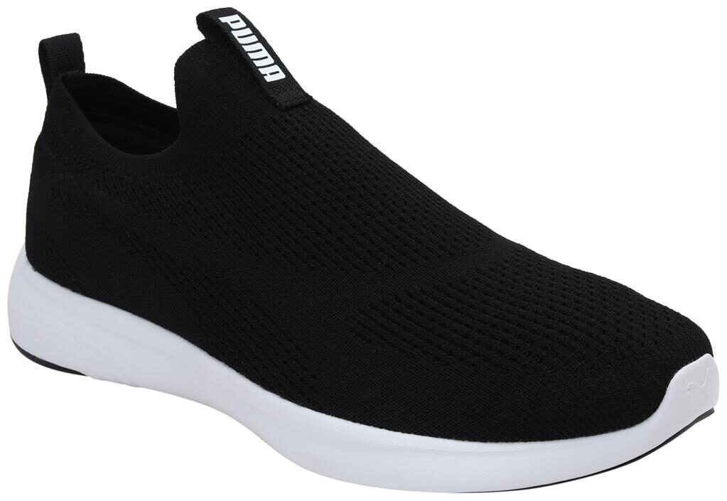 

PUMA Men Textile Fabric Textured Running Shoes Black