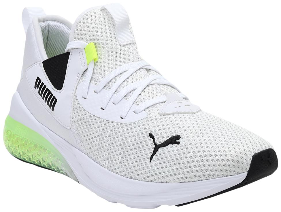 

PUMA Men Textile Fabric Textured Running Shoes White