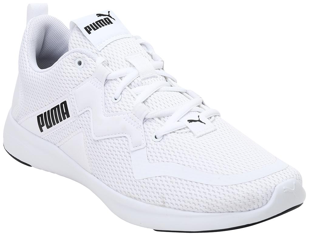 

PUMA Men Textile Fabric Textured Running Shoes White