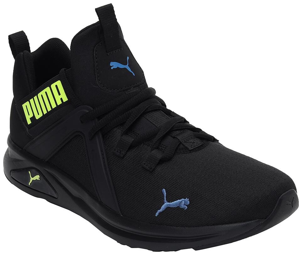 

PUMA Men Textile Fabric Textured Running Shoes Black