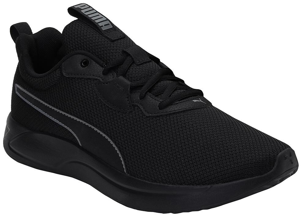 

PUMA Men Textile Fabric Textured Running Shoes Black