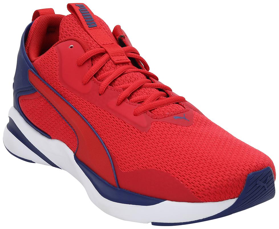 

PUMA Men Textile Fabric Textured Running Shoes Red