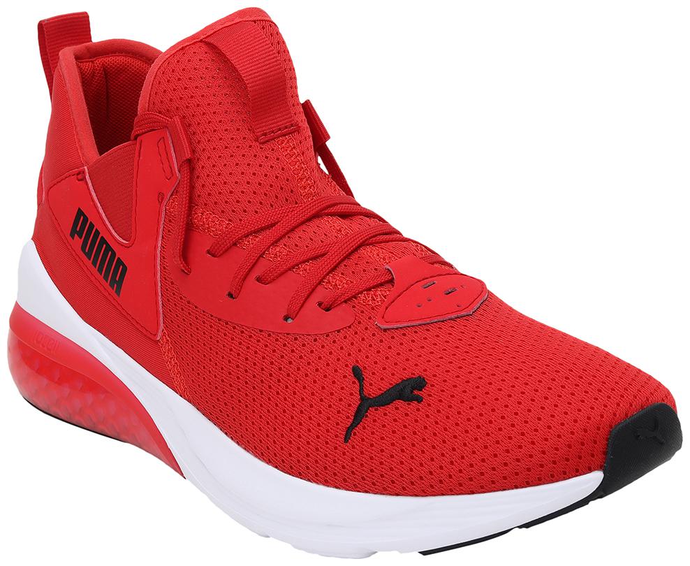 

PUMA Men Textile Fabric Textured Running Shoes Red