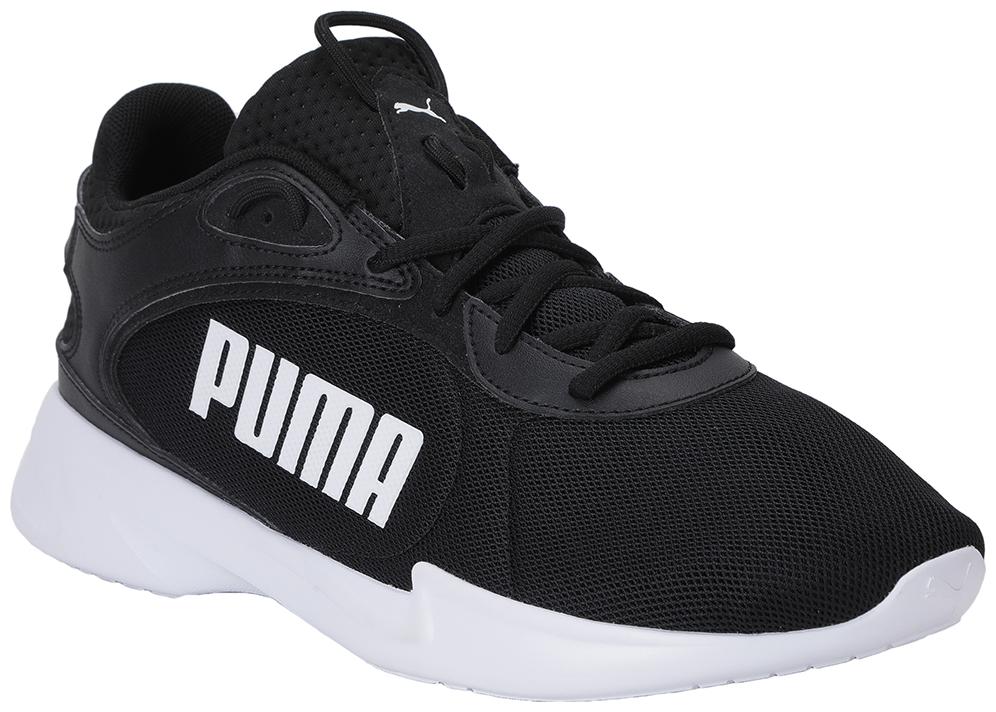 

PUMA Men Textile Fabric Textured Running Shoes Black