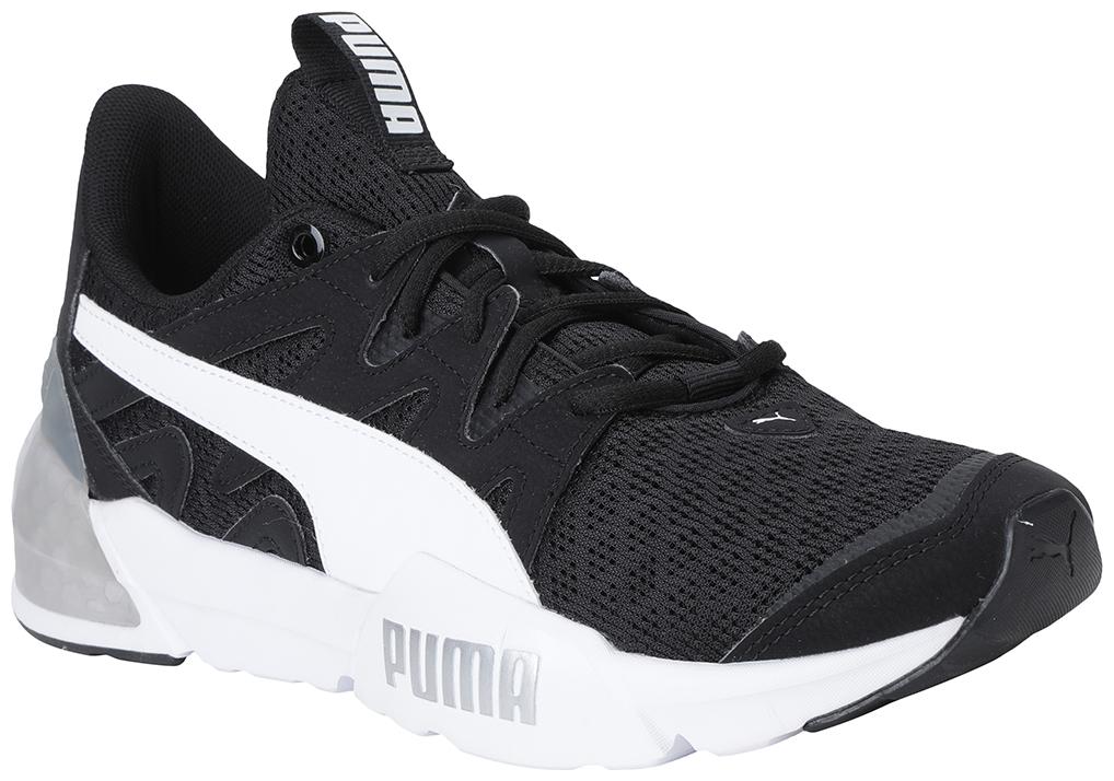 

PUMA Men Textile Fabric Textured Running Shoes Black