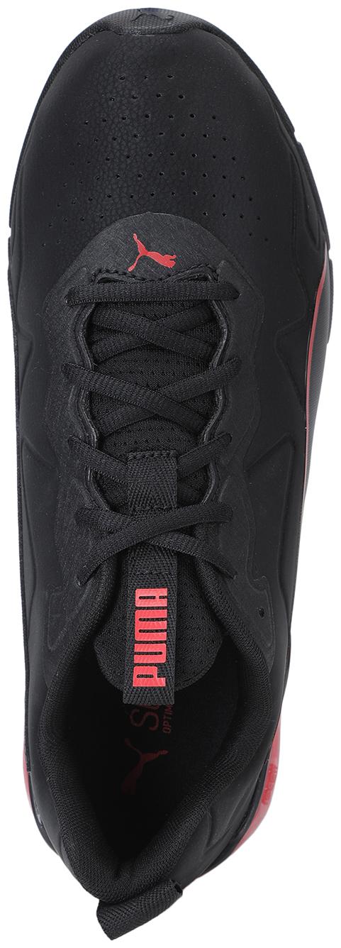 

PUMA Men Textile Fabric Textured Running Shoes Black