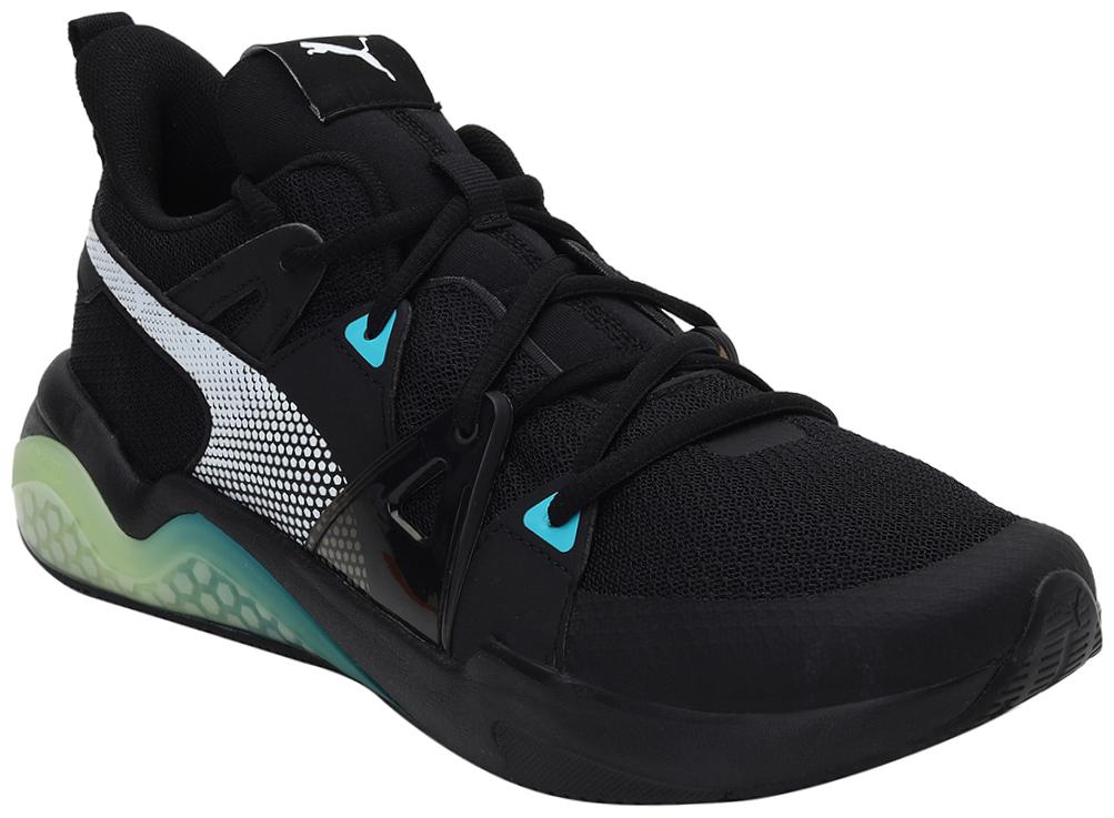 

PUMA Men Textile Fabric Textured Running Shoes Black