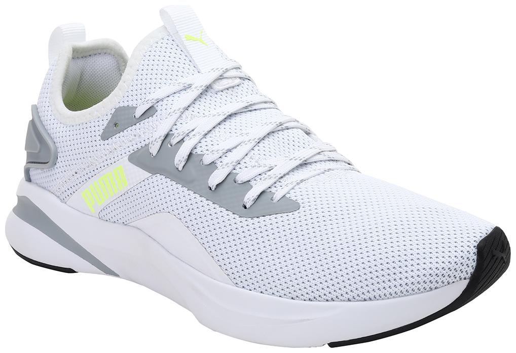 

PUMA Men Textile Fabric Textured Running Shoes White
