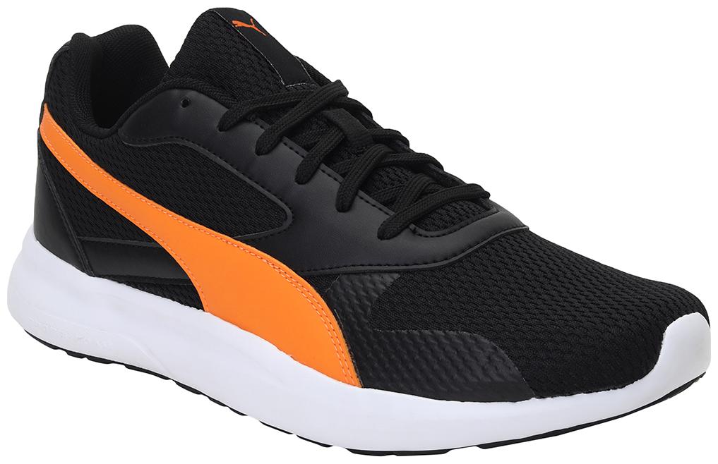 

PUMA Men Textile Fabric Textured Running Shoes Black
