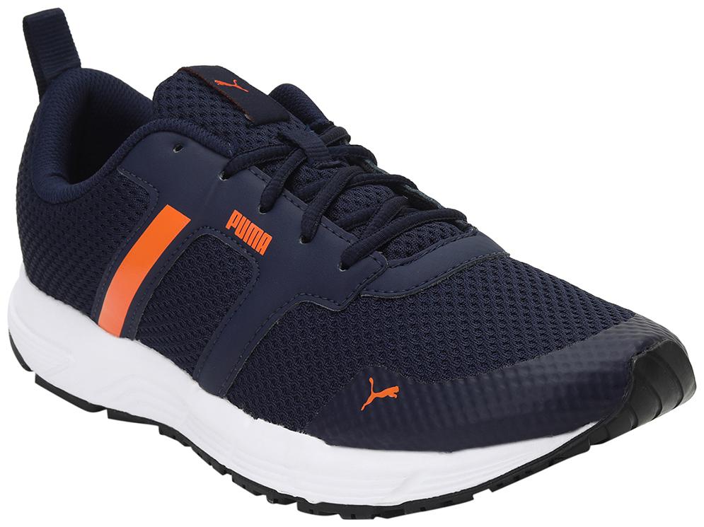 

PUMA Men Textile Fabric Textured Running Shoes Blue