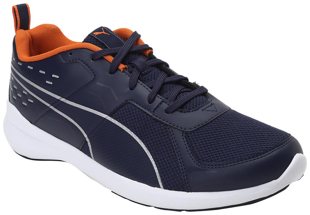 

PUMA Men Textile Fabric Textured Running Shoes Blue