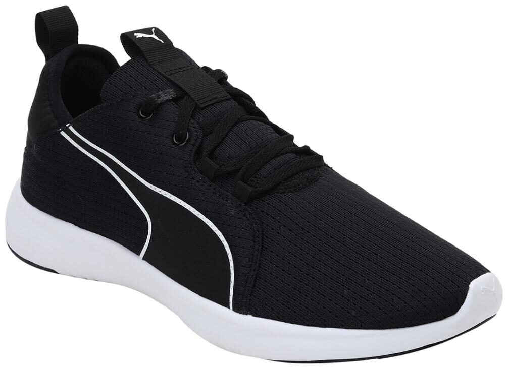 

PUMA Men Textile Fabric Textured Running Shoes Black