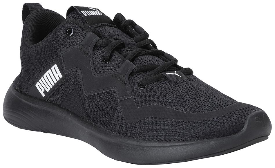 

PUMA Men Textile Fabric Textured Running Shoes Black