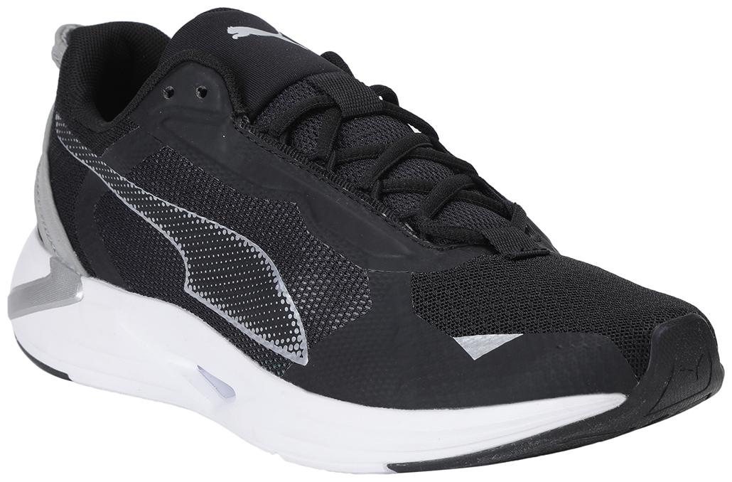 

PUMA Men Textile Fabric Textured Running Shoes Black