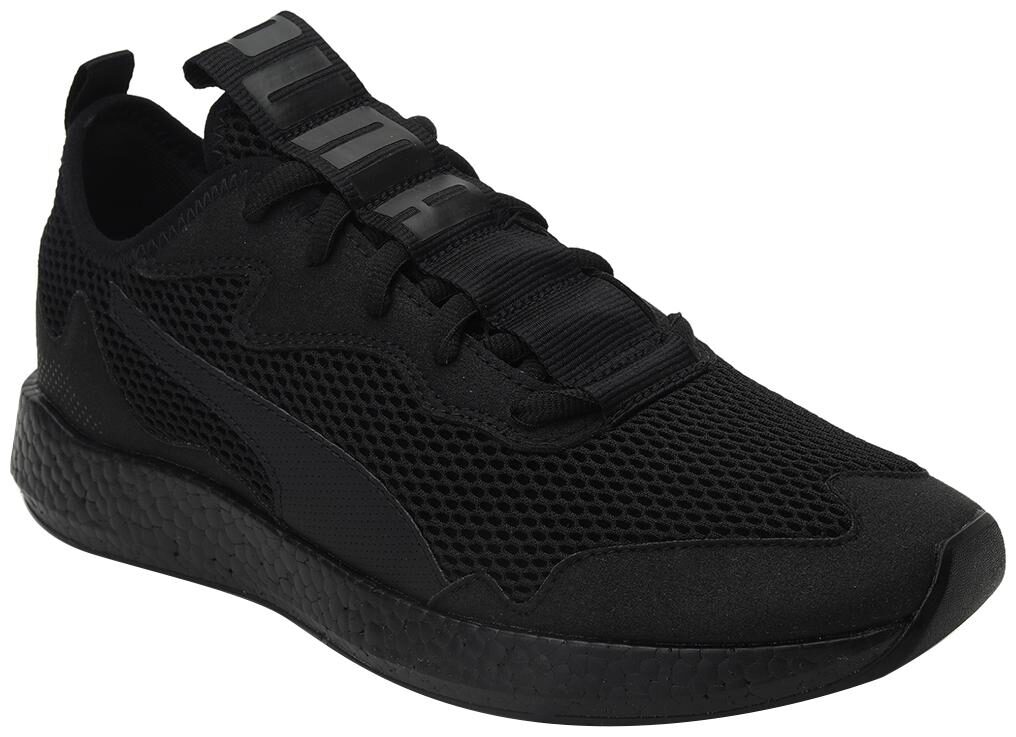 

PUMA Men Textile Fabric Textured Running Shoes Black