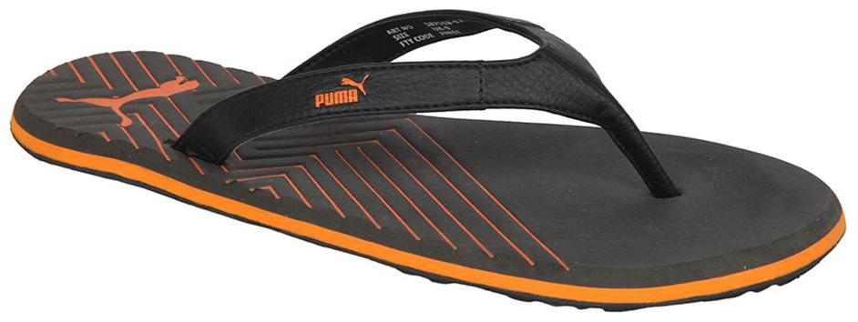 

Puma Men Webster Ind Black-Orange Flip flops