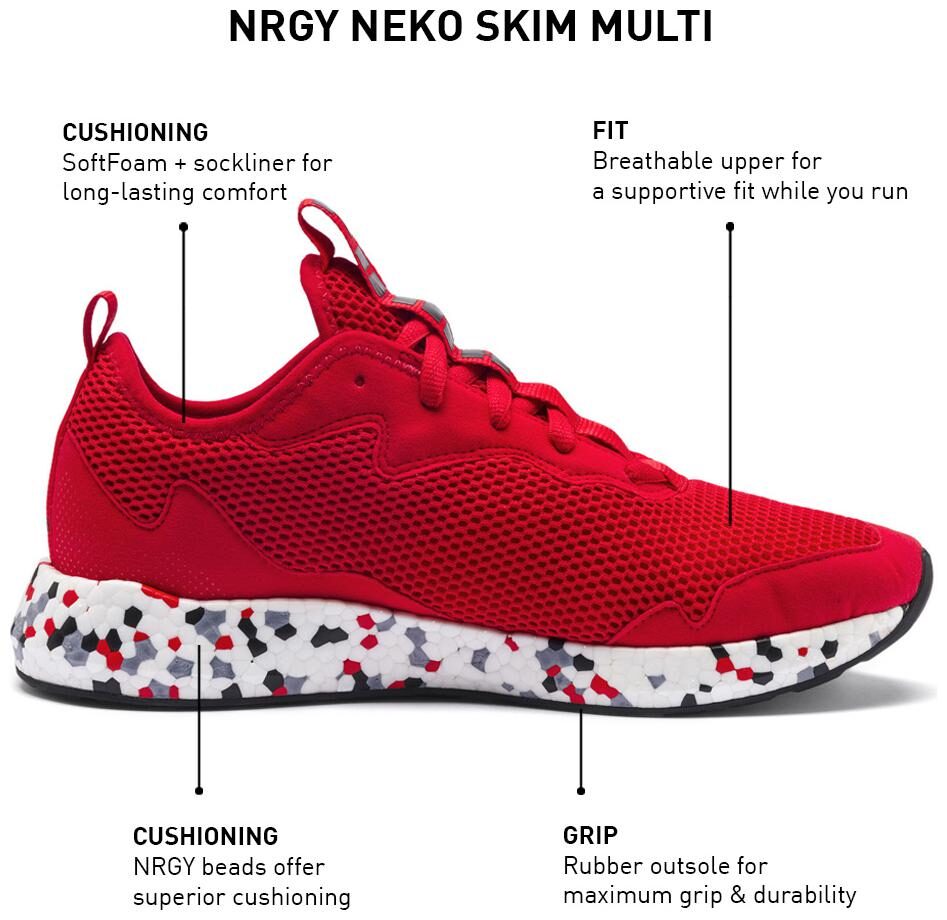 

PUMA NRGY Neko Skim Multi High Risk Red-Puma Men Running Shoes