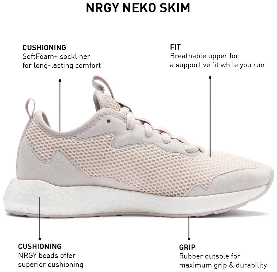 

PUMA NRGY Neko Skim Wns Pastel Parchment-Brid Women Running Shoes