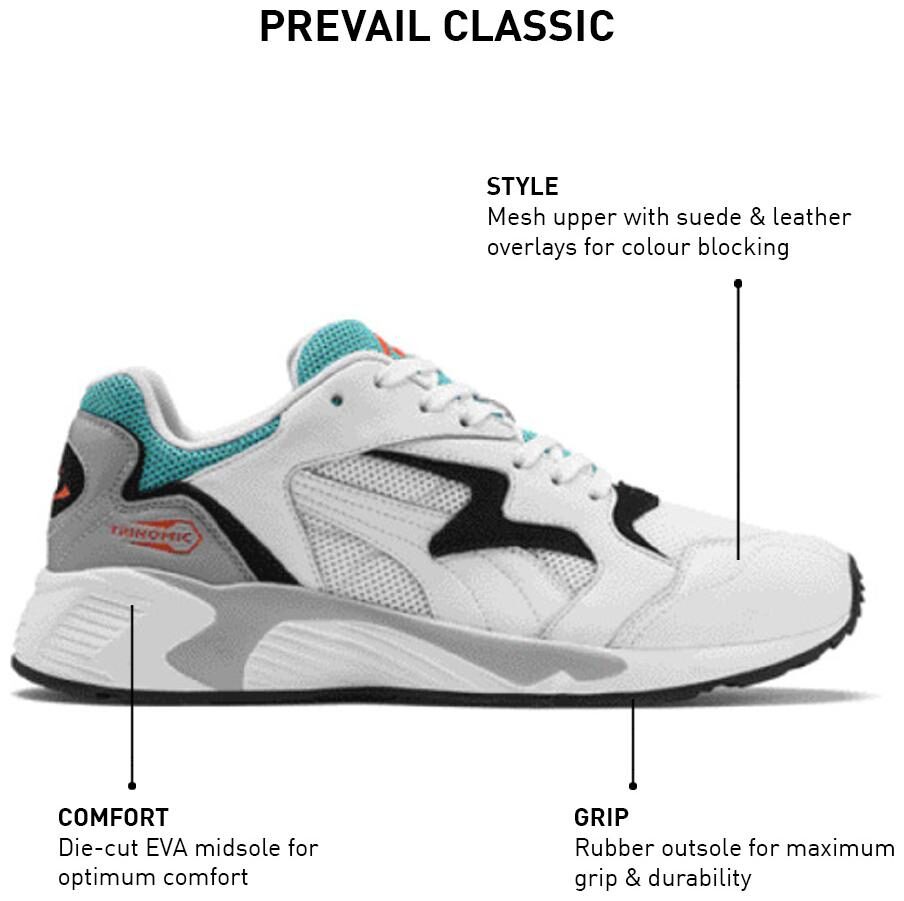 

Puma PREVAIL CLASSIC White-Blue Turquois Men White Sneakers