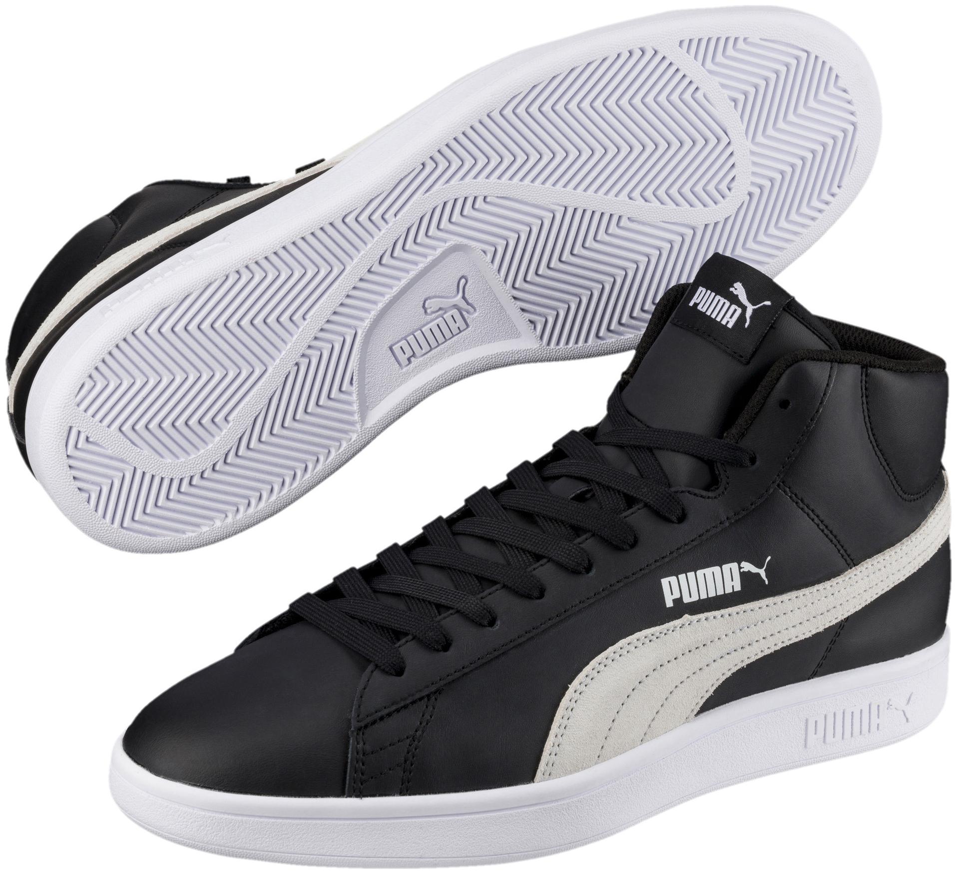 

Puma Smash v2 Mid L Unisex Black Classic Sneakers - 366924