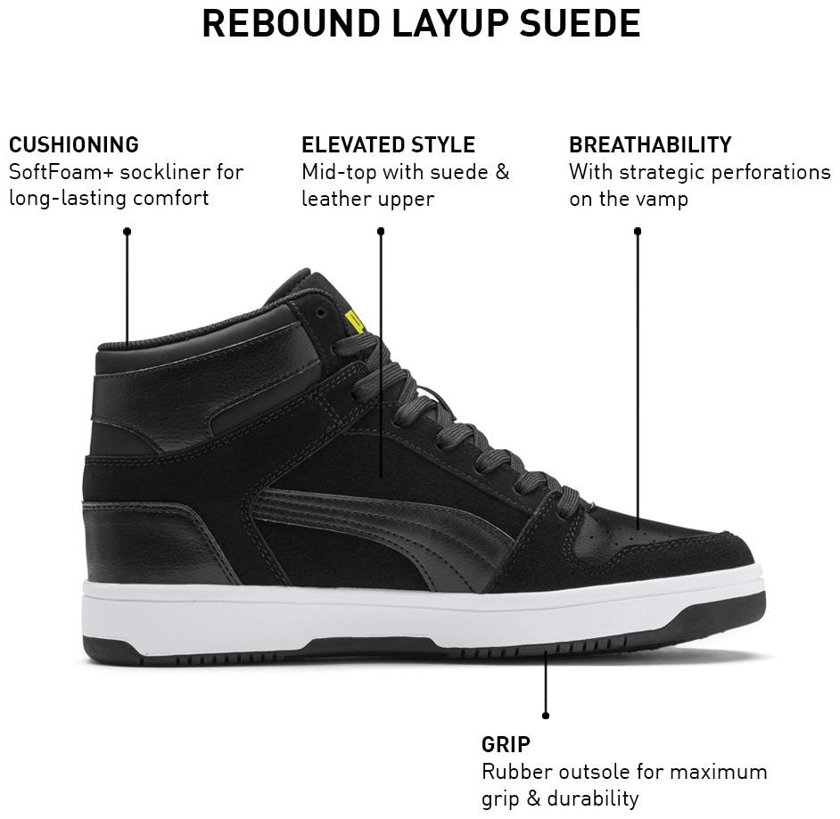 

Puma Rebound Layup SD Men Black Sneakers