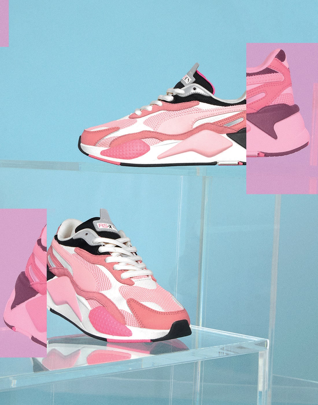 

Puma RS-X PUZZLE Unisex Pink Classic Sneakers - 371570