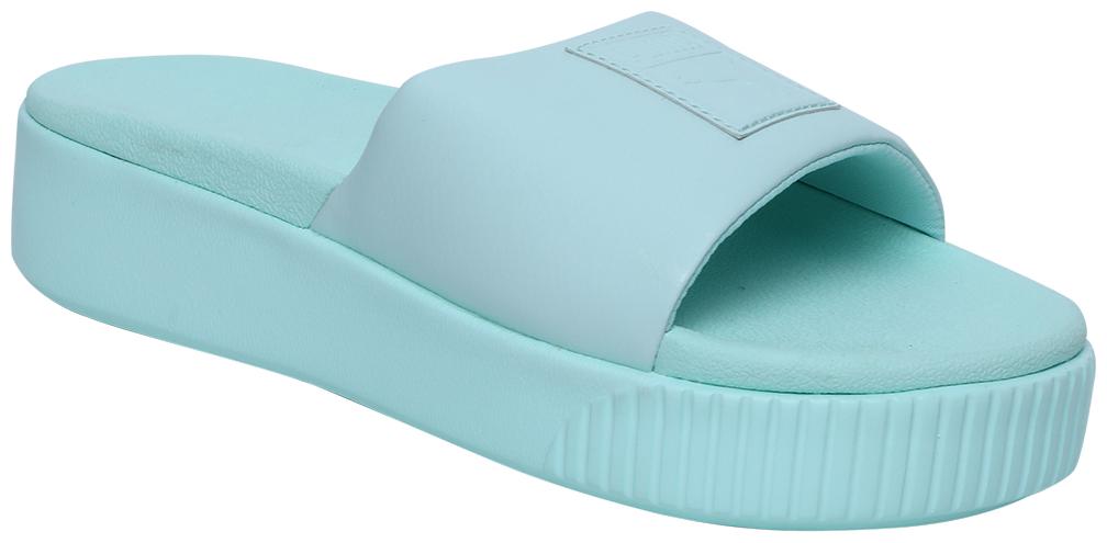 

Puma Women s Platform Slide Wns Blue Flipflops