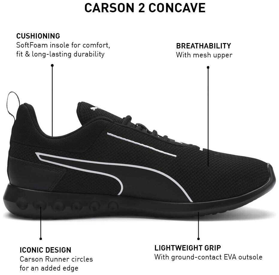 

Puma Men Carson 2 Concave Running Shoes ( Black )