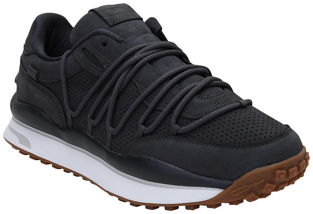 

PUMA Unisex Textile Fabric Textured Running Shoes Black