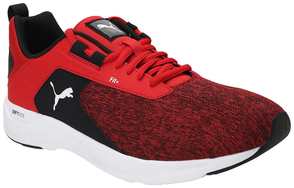 

PUMA Unisex Textile Fabric Textured Running Shoes Red
