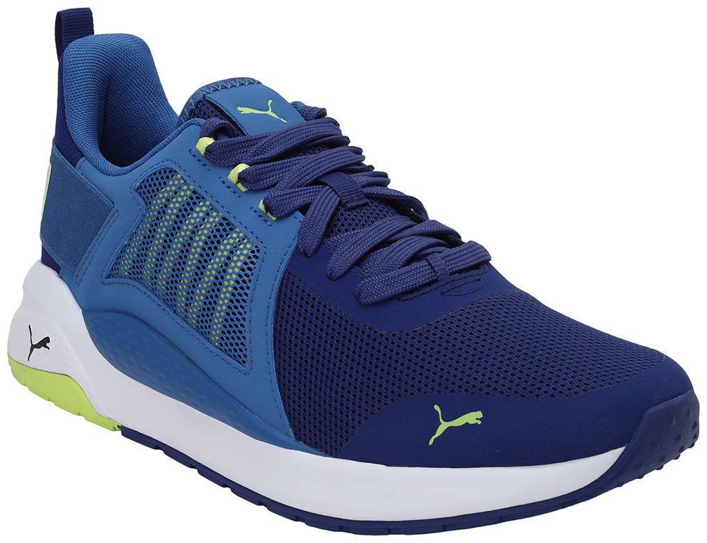 

PUMA Unisex Textile Fabric Textured Running Shoes Blue