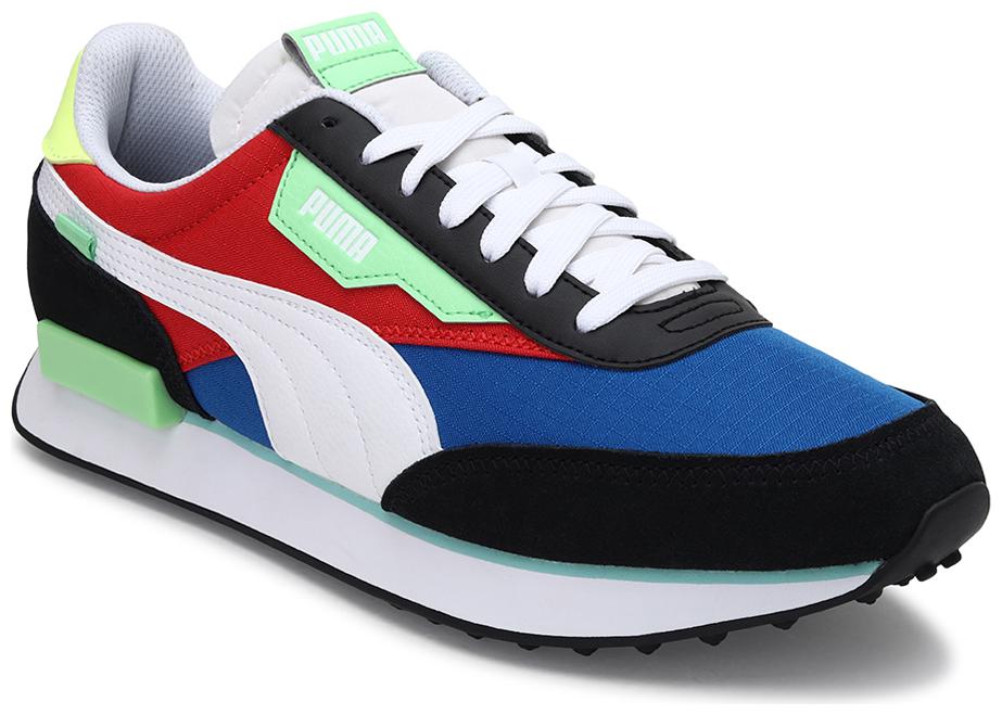 

PUMA Unisex Textile Fabric Textured Running Shoes Blue