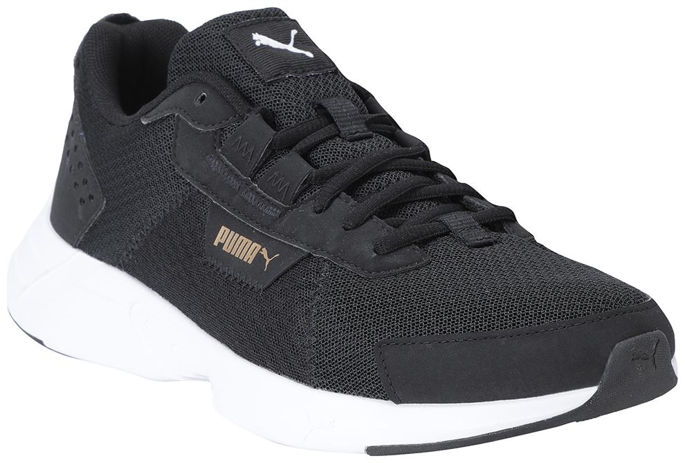 

PUMA Unisex Textile Fabric Textured Running Shoes Black